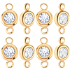 20Pcs 304 Stainless Steel Crystal Rhinestone Links Connectors STAS-BBC0009-19G-1