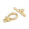 Brass Toggle Clasps KK-C216-10G-3
