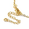 Golden Brass Crescent Moon Pendant Necklace with Rhinestone NJEW-Z015-01C-G-3