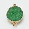 Natural Druzy Agate Links connectors LS-G-Q500-04-3