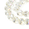 Electroplate Transparent Glass Beads Strands EGLA-B012-AB12-3