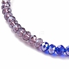 Acrylic Word Love Stretch Bracelet with Glass Beads for Women BJEW-JB08105-6