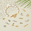 40Pcs 2 Colors 304 Stainless Steel Fold Over Clasps STAS-UN0056-16-2