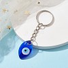 Blue Glass Evil Eye PendantS Keychains KEYC-JKC00730-03-2