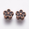 Tibetan Style Alloy 3D Flower Beads LS-RLF0476Y-2