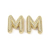 Brass Micro Pave Clear Cubic Zirconia Pendants KK-Z041-01G-M-1