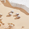 2Pcs 304 Stainless Steel Stud Earrings for Women EJEW-LP0001-62-3