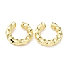 Rack Plating Brass Twist Rope Cuff Earrings for Women EJEW-G352-01G-1