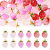 30Pcs 3 Colors Transparent Glass Pendants GLAA-TA0003-82-1