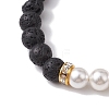 Moon 304 Stainless Steel Charm Bracelets BJEW-JB10310-01-4