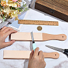 Beech Wood Leather Sharpening Board AJEW-CL0005-58-3