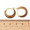 Brass Enamel Hoop Earrings EJEW-B120-01G-06-3