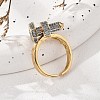 Brass Cuff Rings RJEW-D314-02G-2