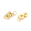 Rack Plating Eco-friendly Brass Micro Pave Clear Cubic Zirconia Charms KK-D072-01G-B-NR-2