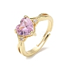 Brass & Cubic Zirconia Finger Rings CU-CBA7E55-17G-4