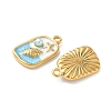 304 Stainless Steel Enamel Pendants STAS-I346-05G-06-2