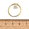 Brass Micro Pave Clear Cubic Zirconia Cuff Rings for Women RJEW-H247-33G-5