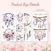 4 Sheets 4 Styles Retro Theme PVC Waterproof Decorative Stickers DIY-WH0489-006-2