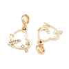 Alloy Crystal Rhinestone European Dangle Charms AL-CBAC2D3-07G-2