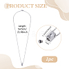 304 Stainless Steel with Clear Glass Rectangle Pendant Urn Ashes Necklaces for Women Men NJEW-WH0013-83P-01-2