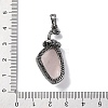 Natural Rose Quartz Pendants G-K338-42AS-07-3