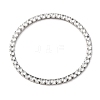 304 Stainless Steel with Clear Cubic Zirconia Link Chain Bracelets for Women BJEW-G754-02P-4