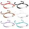 6Pcs 6 Color Glass Tube Urn Link Bracelets Set BJEW-AB00005-1