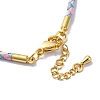 Polyester Cord Braided Bracelet Makings MAK-Z003-01G-02-3