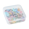 50Pcs Gradient Color Glass Pendants GLAA-FS0001-48-2