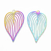 Ion Plating(IP) 201 Stainless Steel Filigree Pendants X-STAS-T057-08-2
