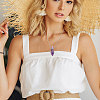1Pc Natural Amethyst Faceted Pointed Bullet Shaped Perfume Bottle Pendant Necklaces NJEW-FH0001-38P-01-6