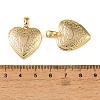Floral Embossed Brass Locket Pendants KK-CBA7157-02G-2