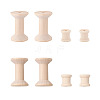 250 Pcs 2 Styles Wooden Empty Spools WOOD-TA0001-58-1