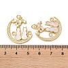Brass Micro Pave Clear Cubic Zirconia Pendants KK-B083-34D-G-3