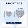 20Pcs 2 Styles Glitter Resin Hotfix Rhinestone DIY-CY0002-36B-2