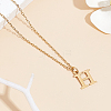 304 Stainless Steel Letter Pendant Necklaces NJEW-LP0001-53H-G-3