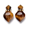 Natural Tiger Eye Perfume Bottle Pendants G-D058-11G-05-1