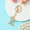 Golden Alloy Rhinestone Keychain KEYC-YW00105-05-1
