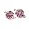925 Streling Silver Pave Cubic Zirconia Birthstone Connector Charms STER-NH0001-80P-13-1