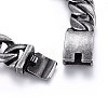 304 Stainless Steel Curb Chains Bracelets BJEW-E346-19AS-3