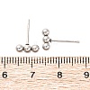 Tarnish Resistant 201 Stainless Steel Beaded Horizontal Bar Stud Earrings with 316 Stainless Steel Pin for Women STAS-K238-01P-8