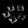 Transparent Glass Square Cabochons GGLA-S022-15mm-6