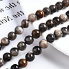 Natural Black Sunstone Beads Strands G-N328-48A-01-4