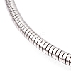 Iron Round Snake Chains Choker Necklaces NJEW-T016-01P-2