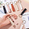 10Pcs 5 Colors PU Leather Keychain KEYC-TA0001-33-4
