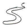 Ion Plating(IP) 304 Stainless Steel Rope Chain Necklace for Men Women NJEW-K245-023C-1