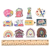 24Pcs 12 Styles Wood Pendants WOOD-FS0001-40-5