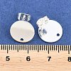 Ion Plating(IP) 304 Stainless Steel Stud Earring Findings STAS-G178-01S-12mm-3