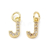 Real 18K Gold Plated Brass Micro Pave Clear Cubic Zirconia Charms KK-E068-VB452-J-2