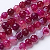 Natural Striped Agate/Banded Agate Beads Strands G-G753-04-8mm-1